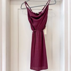 Nine Britton Amayah Satin Dress Dark Purple Size Small NWT